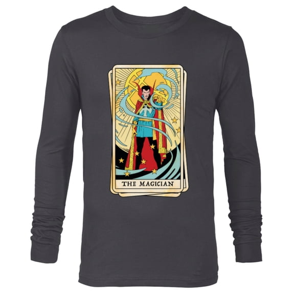 Marvel Tarot Doctor Strange as the Magician Card - Long Sleeve T-Shirt for Men - Customized-Charcoal Heather