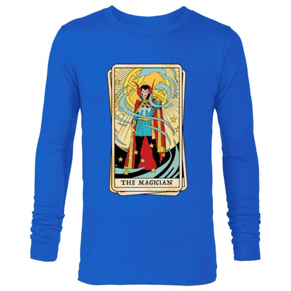 Marvel Tarot Doctor Strange as the Magician Card - Long Sleeve T-Shirt for Men - Customized-Navy