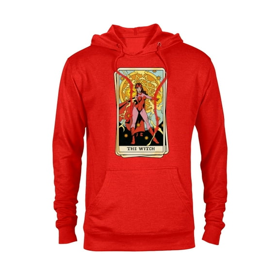 Marvel Tarot Scarlet Witch as the Witch Card - Pullover Hoodie for Adults - Customized-Red
