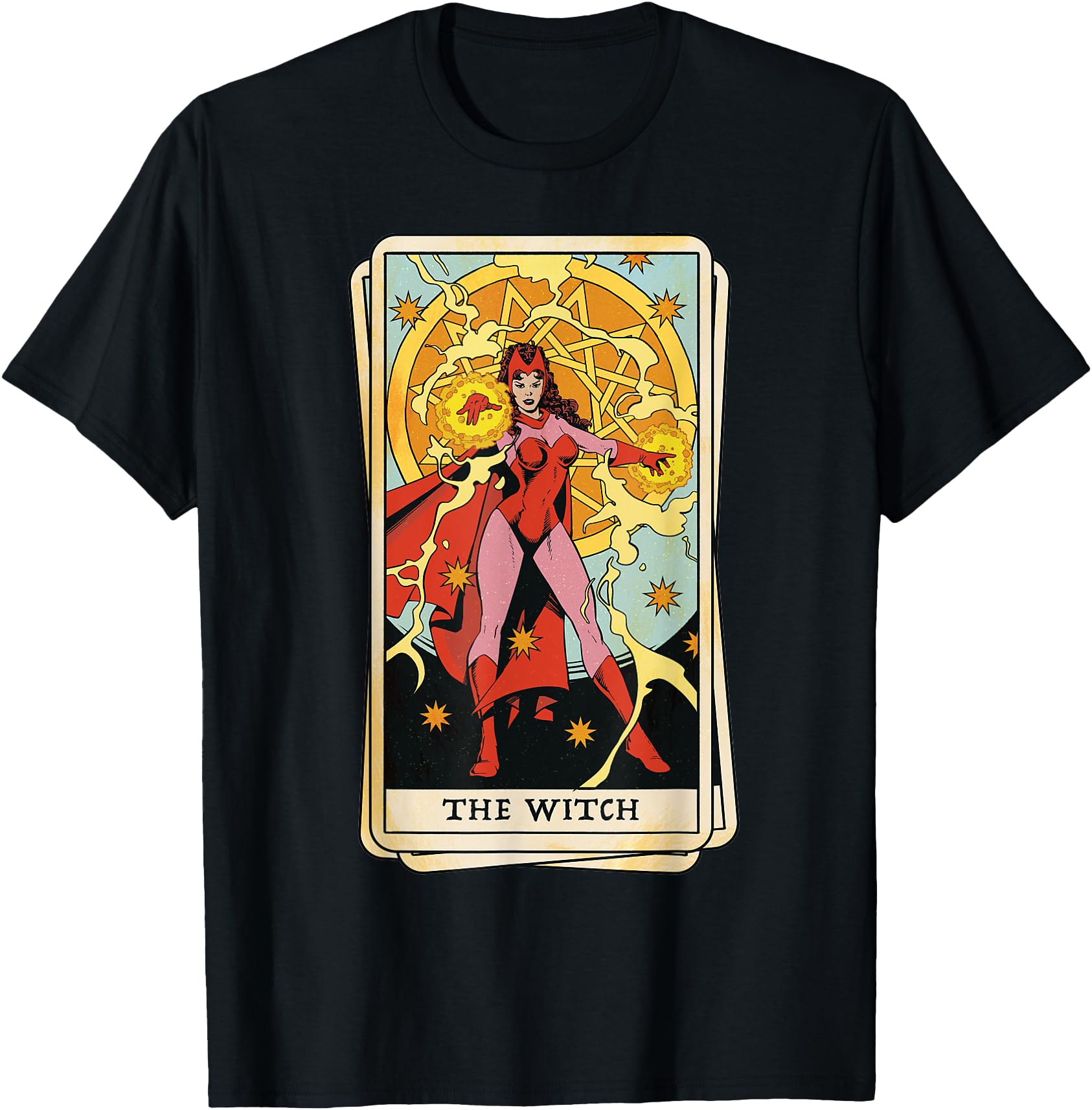 Marvel Tarot Scarlet Witch as the Witch Card TShirt