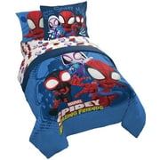 Marvel Team Spidey Full Kids Bed Set, 100% Microfiber, Blue