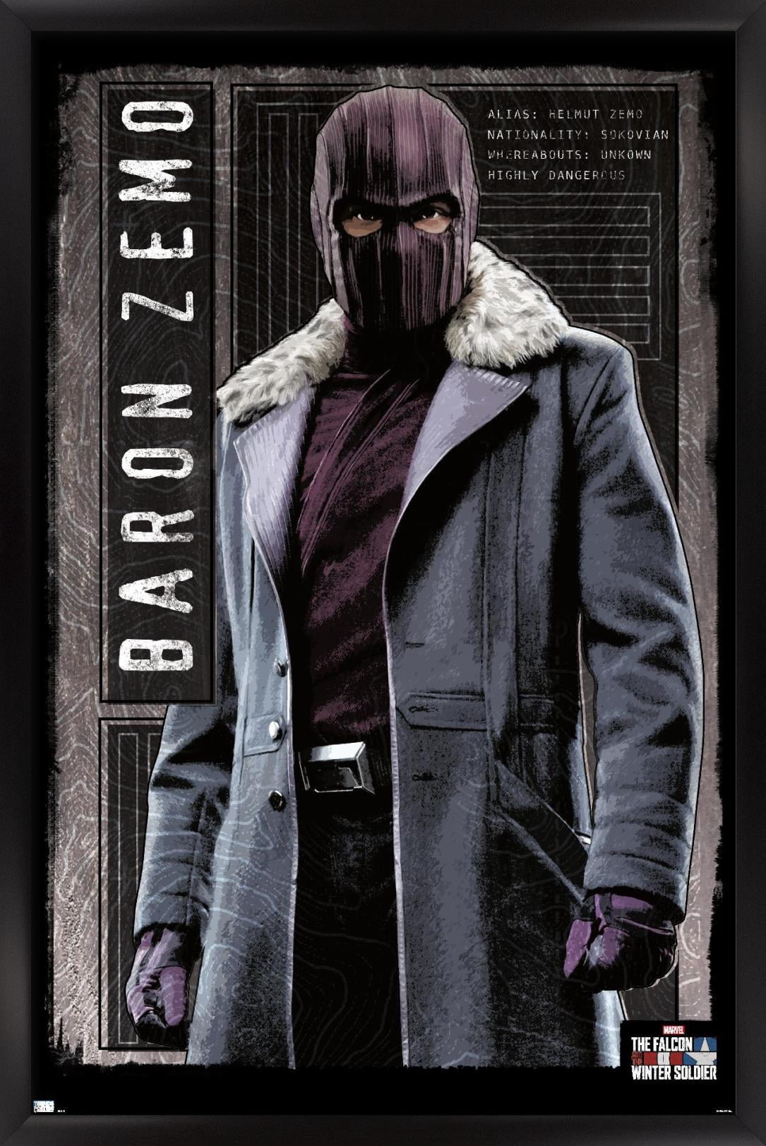 Marvel TeleVision Falcon and Winter Soldier - Baron Zemo Wall Poster, 14.725" x 22.375", Framed