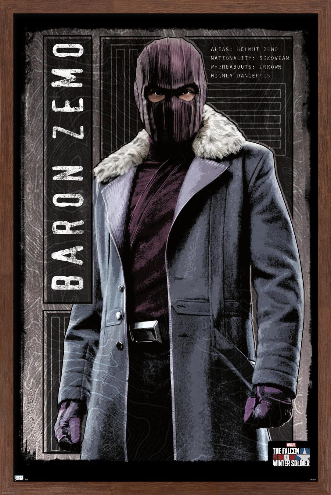 Marvel TeleVision Falcon and Winter Soldier - Baron Zemo Wall Poster, 14.725" x 22.375", Framed