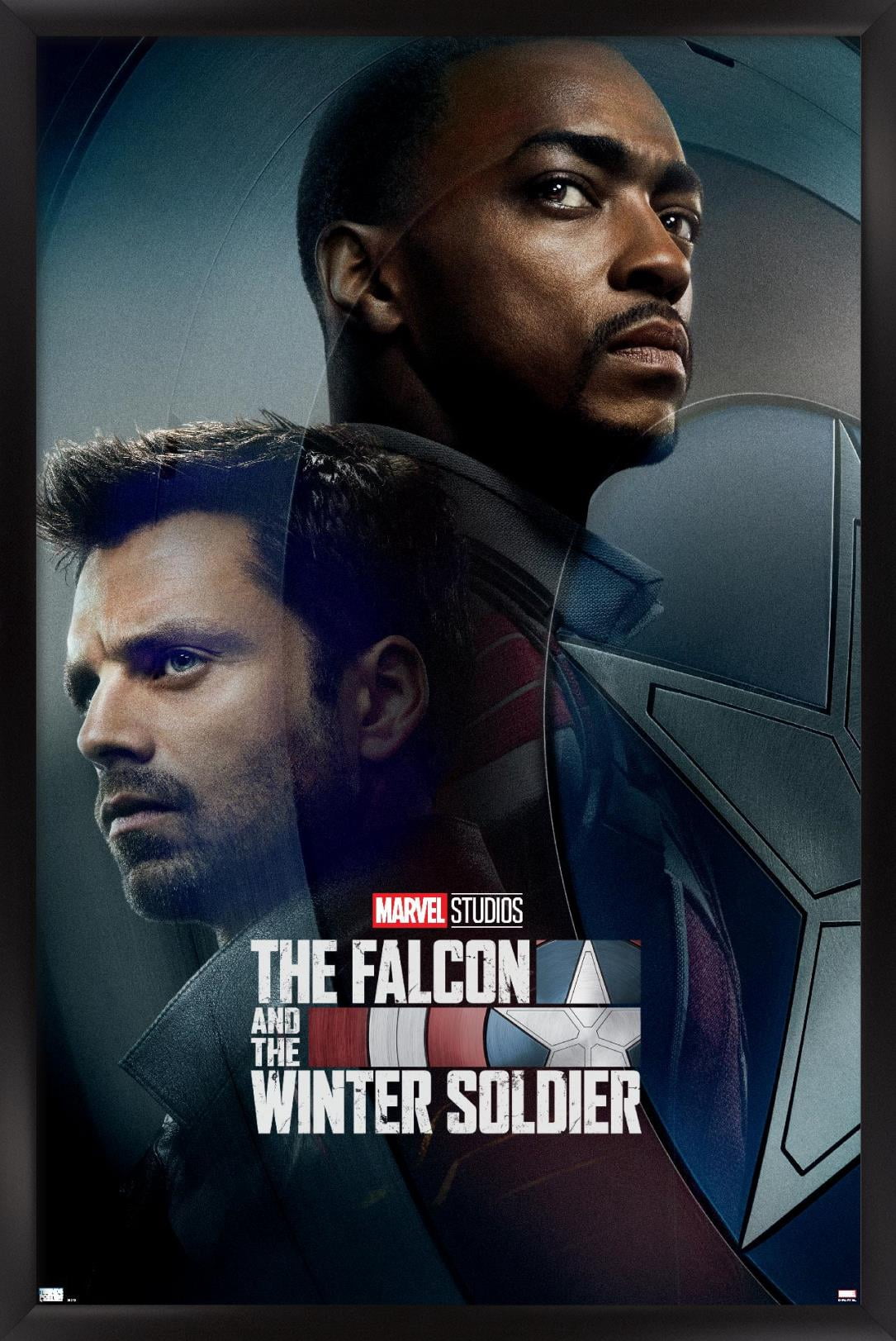 Marvel TeleVision - Falcon and Winter Soldier - Wings Wall Poster, 14.725" x 22.375", Framed