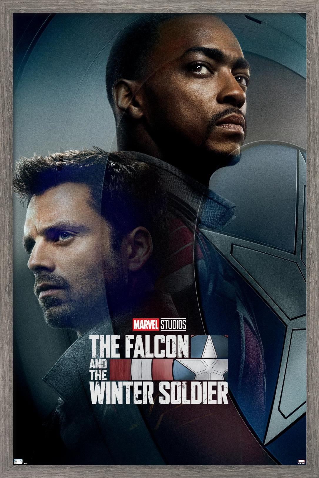 Marvel TeleVision - Falcon and Winter Soldier - Wings Wall Poster, 14.725" x 22.375", Framed