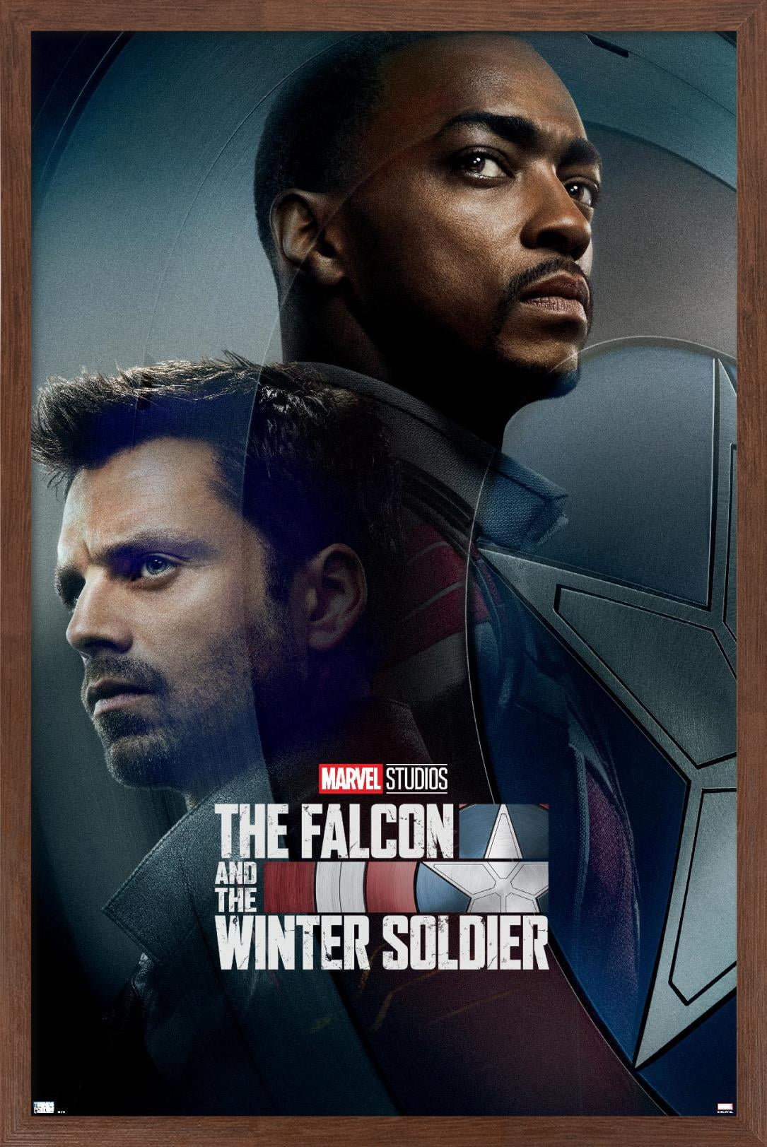 Marvel TeleVision - Falcon and Winter Soldier - Wings Wall Poster, 14.725" x 22.375", Framed