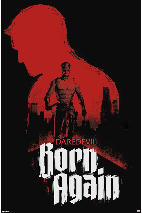 Marvel Television's Daredevil: Born Again - Daredevil Silhouette Wall Poster, 22.375" x 34"