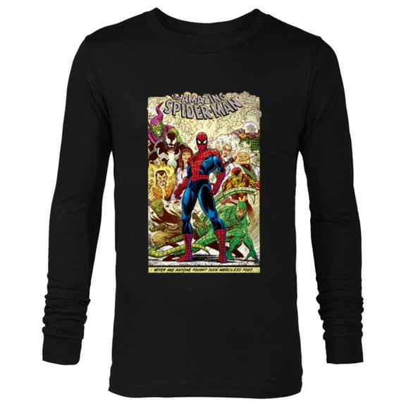 Marvel The Amazing Spider-Man Comic - Long Sleeve T-Shirt for Men -Customized-Black