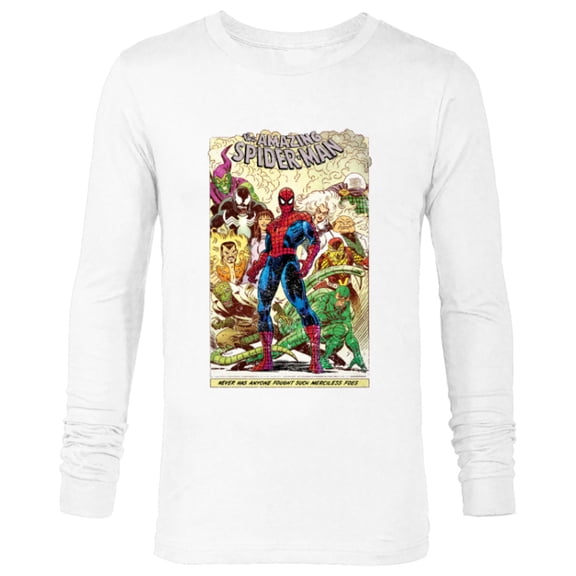 Marvel The Amazing Spider-Man Comic - Long Sleeve T-Shirt for Men -Customized-White