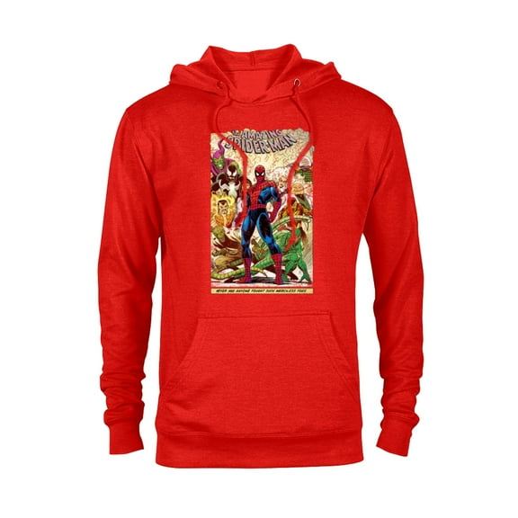 Marvel The Amazing Spider-Man Comic - Pullover Hoodie for Adults -Customized-Red Heather