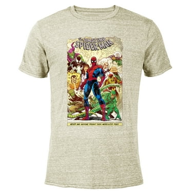 Marvel The Amazing Spider-Man Comic - Short Sleeve Blended T-Shirt for Adults -Customized-Yellow