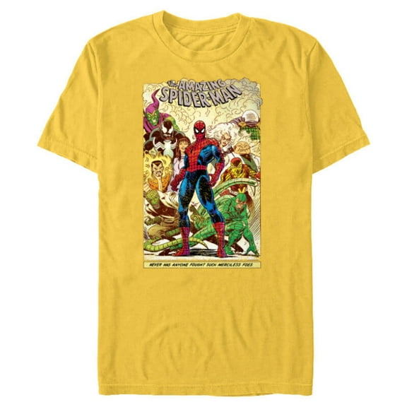 Marvel The Amazing Spider-Man Comic - Short Sleeve Blended T-Shirt for Adults -Customized-Yellow