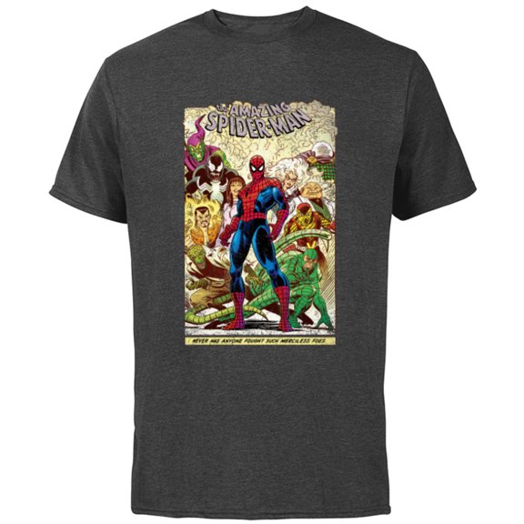 Marvel The Amazing Spider-Man Comic - Short Sleeve Cotton T-Shirt for Adults -Customized-Charcoal