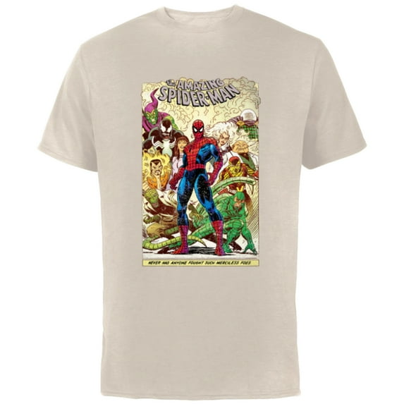 Marvel The Amazing Spider-Man Comic - Short Sleeve Cotton T-Shirt for Adults -Customized-Natural