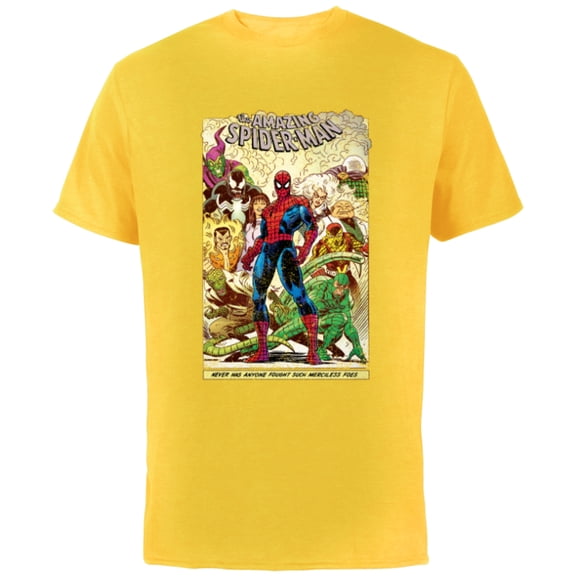 Marvel The Amazing Spider-Man Comic - Short Sleeve Cotton T-Shirt for Adults -Customized-Yellow