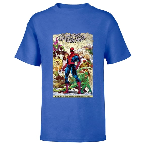 Marvel The Amazing Spider-Man Comic - Short Sleeve T-Shirt for Kids -Customized-Royal