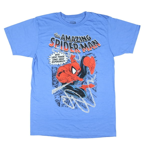 Marvel The Amazing Spider-Man T-Shirt Men's Power and Responsibility Adult Comic Superhero Tee
