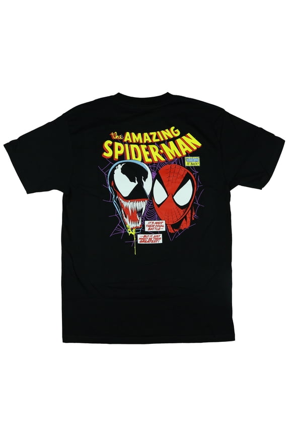 Marvel The Amazing Spider-Man T-Shirt Men's Venom Is Back Two-Sided Tee