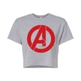thumbnail image 1 of Marvel The Avengers - A Logo - Juniors Cropped Graphic T-Shirt, 1 of 5