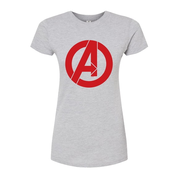 Marvel The Avengers - A Logo - Juniors Fitted Graphic T-Shirt