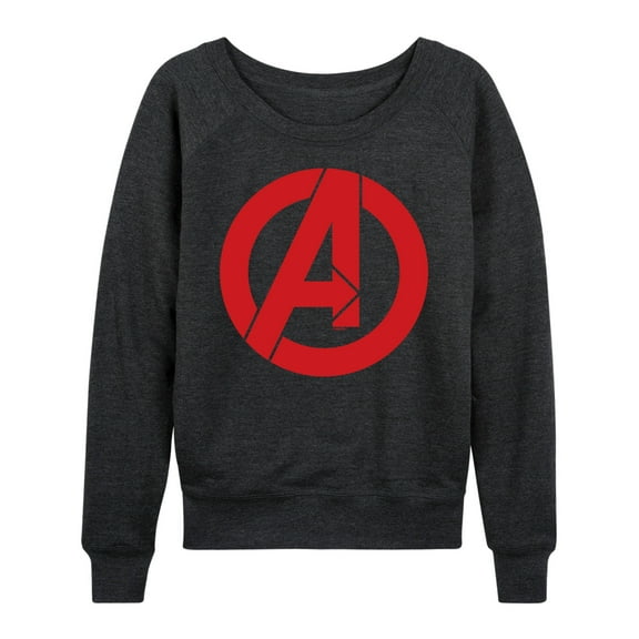 Marvel The Avengers - A Logo - Women's French Terry Pullover Long Sleeve Shirt