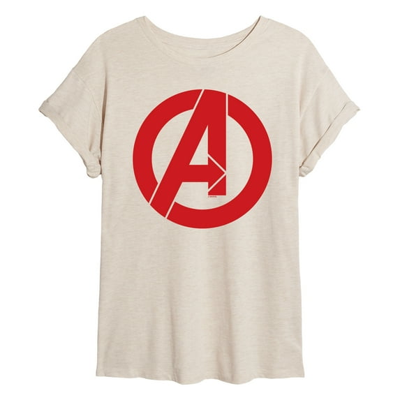 Marvel The Avengers - A Logo - Women's Oversized Graphic T-Shirt