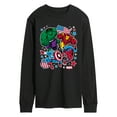 thumbnail image 1 of Marvel The Avengers - America Stickers Style - Adult Long Sleeve Graphic T-Shirt, 1 of 5