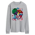 thumbnail image 1 of Marvel The Avengers - America Stickers Style - Adult Long Sleeve Graphic T-Shirt, 1 of 5