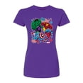 thumbnail image 1 of Marvel The Avengers - America Stickers Style - Juniors Fitted Graphic T-Shirt, 1 of 4