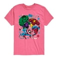 thumbnail image 1 of Marvel The Avengers - America Stickers Style - Toddler And Youth Short Sleeve Graphic T-Shirt, 1 of 4