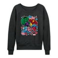 thumbnail image 1 of Marvel The Avengers - America Stickers Style - Women's French Terry Pullover Sweatshirt, 1 of 5