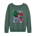 thumbnail image 1 of Marvel The Avengers - America Stickers Style - Women's French Terry Pullover Sweatshirt, 1 of 5