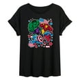 thumbnail image 1 of Marvel The Avengers - America Stickers Style - Women's Oversized Graphic T-Shirt, 1 of 5