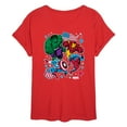 thumbnail image 1 of Marvel The Avengers - America Stickers Style - Women's Oversized Graphic T-Shirt, 1 of 4