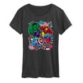 thumbnail image 1 of Marvel The Avengers - America Stickers Style - Women's Short Sleeve Graphic T-Shirt, 1 of 4