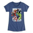 thumbnail image 1 of Marvel The Avengers - American Flag - Toddler And Youth Girls Fitted Short Sleeve Graphic T-Shirt, 1 of 5