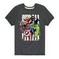 thumbnail image 1 of Marvel The Avengers - American Flag - Toddler And Youth Short Sleeve Graphic T-Shirt, 1 of 5
