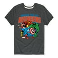 thumbnail image 1 of Marvel The Avengers - American Tour - Toddler And Youth Short Sleeve Graphic T-Shirt, 1 of 5