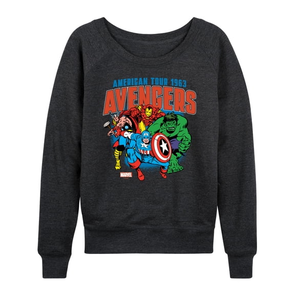 Marvel The Avengers - American Tour - Women's French Terry Pullover Sweatshirt