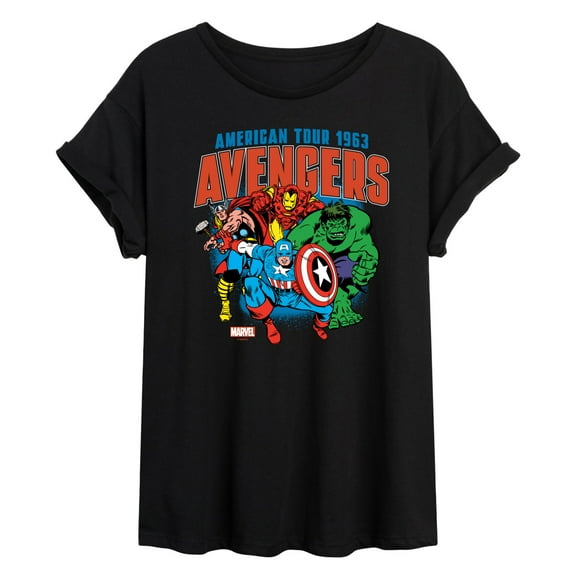 Marvel The Avengers - American Tour - Women's Oversized Graphic T-Shirt