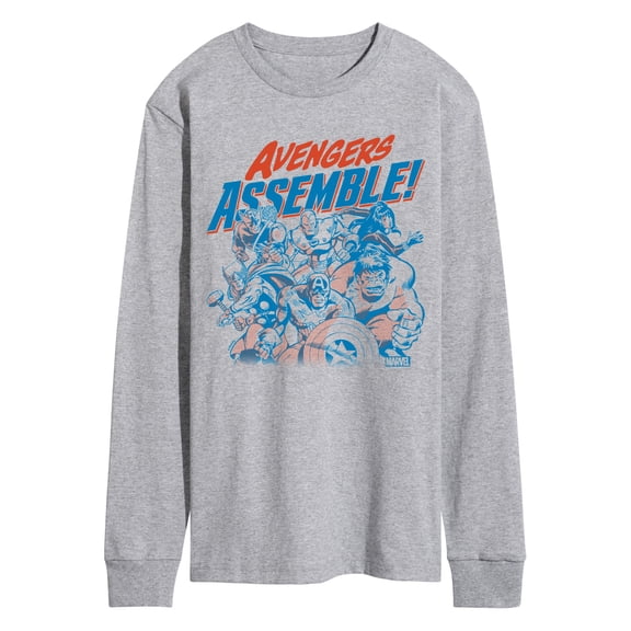 Marvel The Avengers - Assemble Group - Adult Long Sleeve Graphic T-Shirt