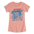 thumbnail image 1 of Marvel The Avengers - Assemble Group - Toddler And Youth Girls Fitted Short Sleeve Graphic T-Shirt, 1 of 5