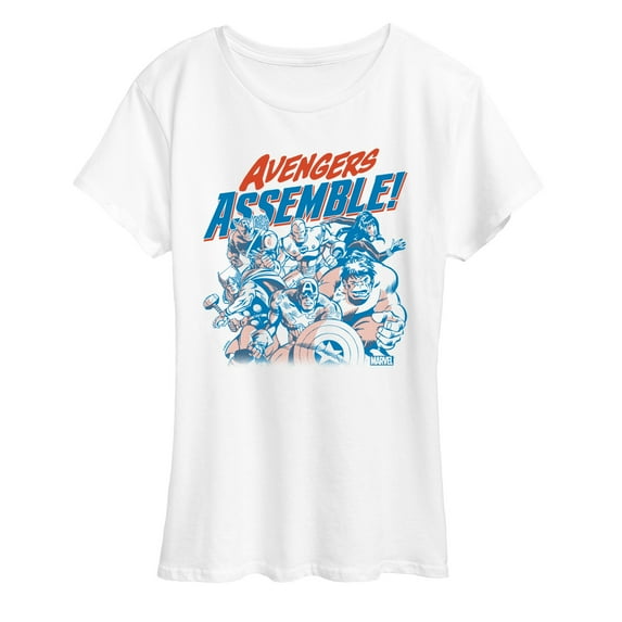 Marvel The Avengers - Assemble Group - Women's Short Sleeve Graphic T-Shirt
