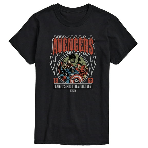 Marvel The Avengers - Band Tee Style - Adult Short Sleeve Graphic T-Shirt
