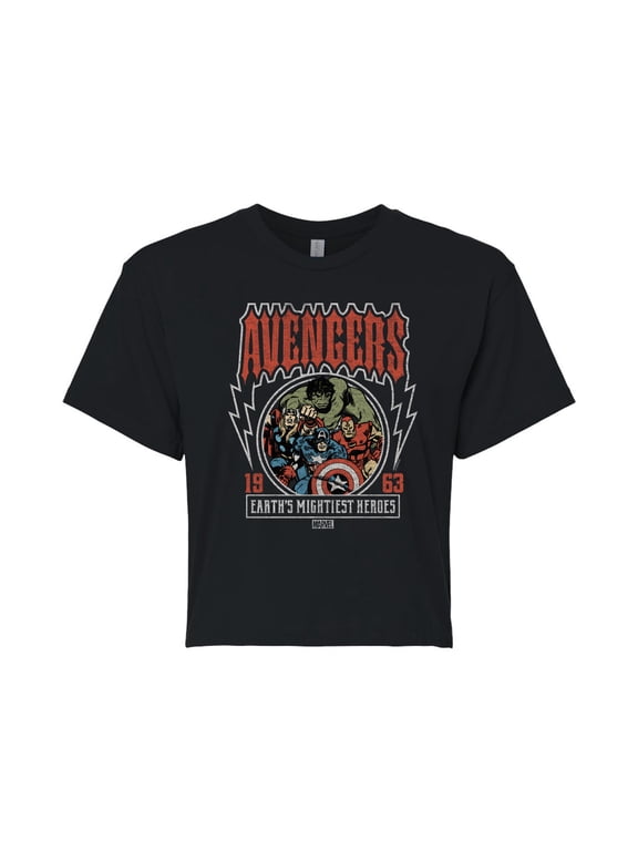The Avengers - Band Tee Style - Juniors Cropped Graphic T-Shirt