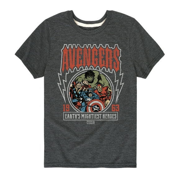 Marvel The Avengers - Band Tee Style - Toddler And Youth Short Sleeve Graphic T-Shirt