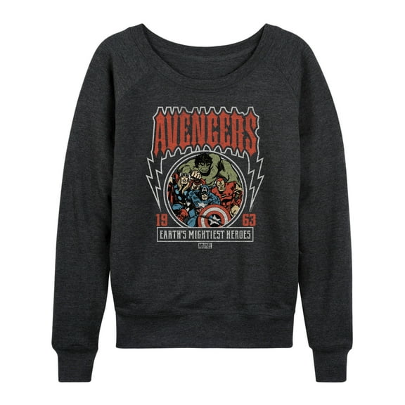 Marvel The Avengers - Band Tee Style - Women's French Terry Pullover Long Sleeve Shirt