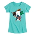 thumbnail image 1 of Marvel The Avengers - Birthday 4 - Toddler And Youth Girls Fitted Short Sleeve Graphic T-Shirt, 1 of 5