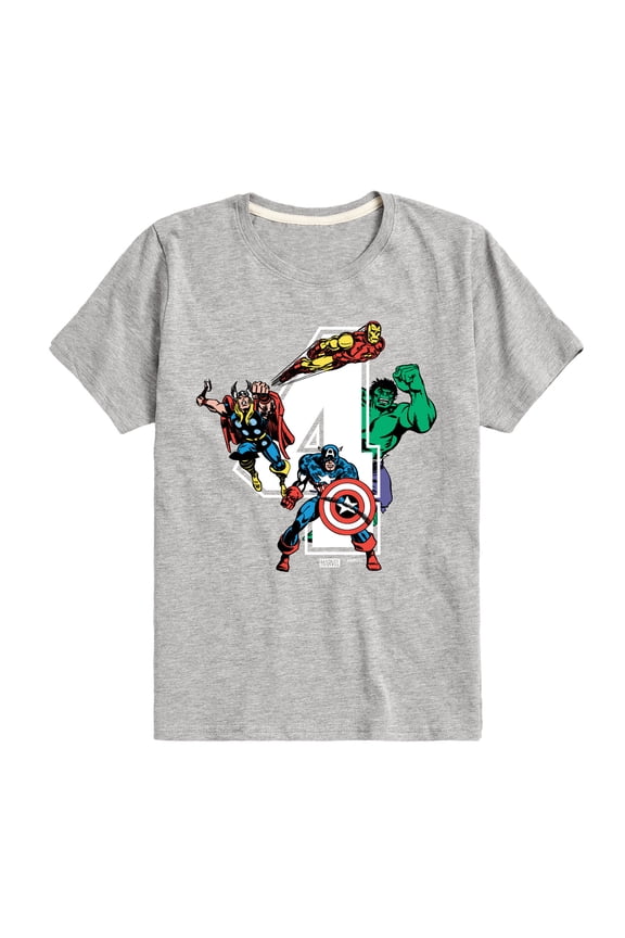 The Avengers - Birthday 4 - Toddler And Youth Short Sleeve Graphic T-Shirt