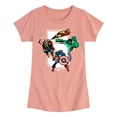 thumbnail image 1 of Marvel The Avengers - Birthday 5 - Toddler And Youth Girls Fitted Short Sleeve Graphic T-Shirt, 1 of 5